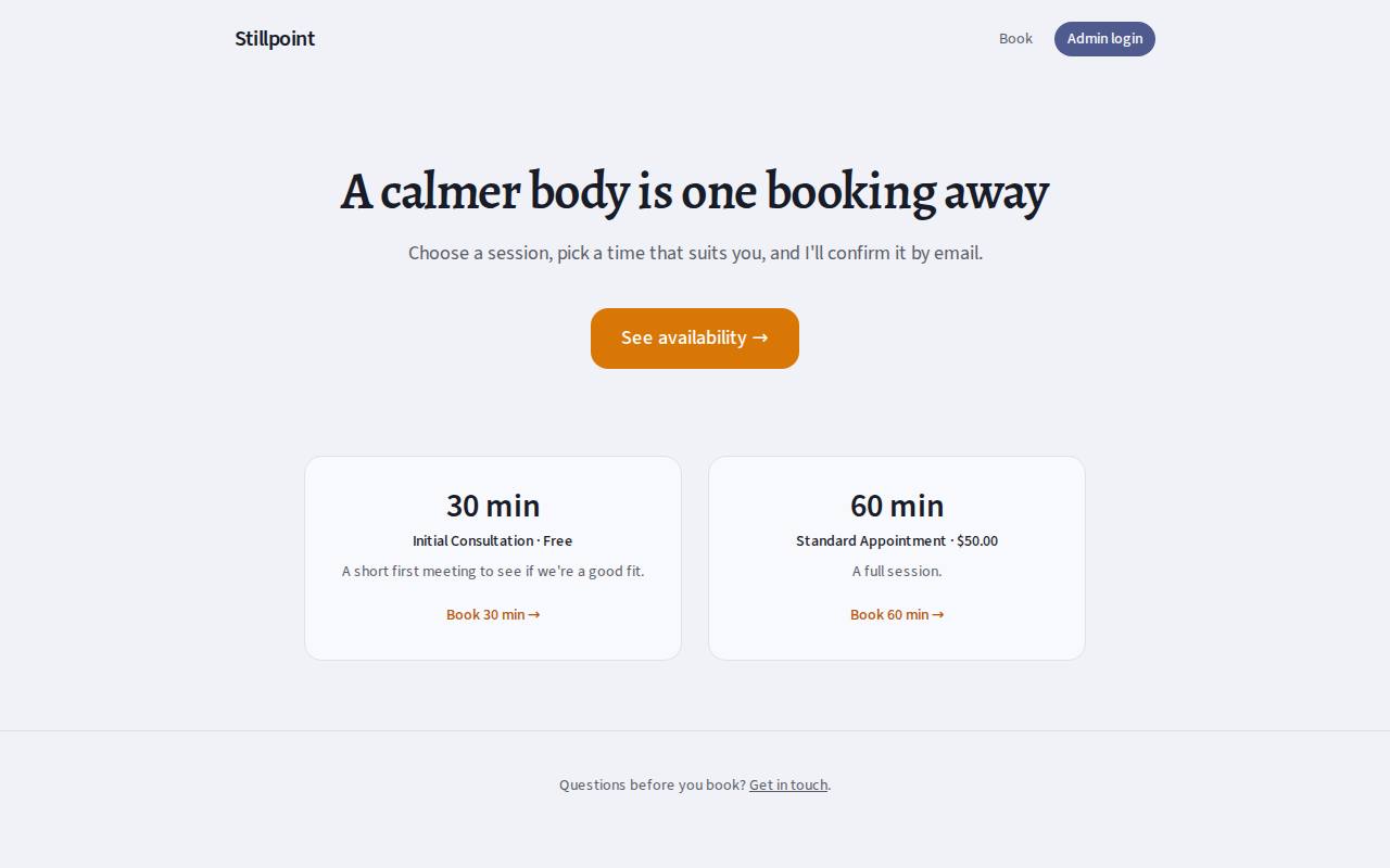 Appointment booking