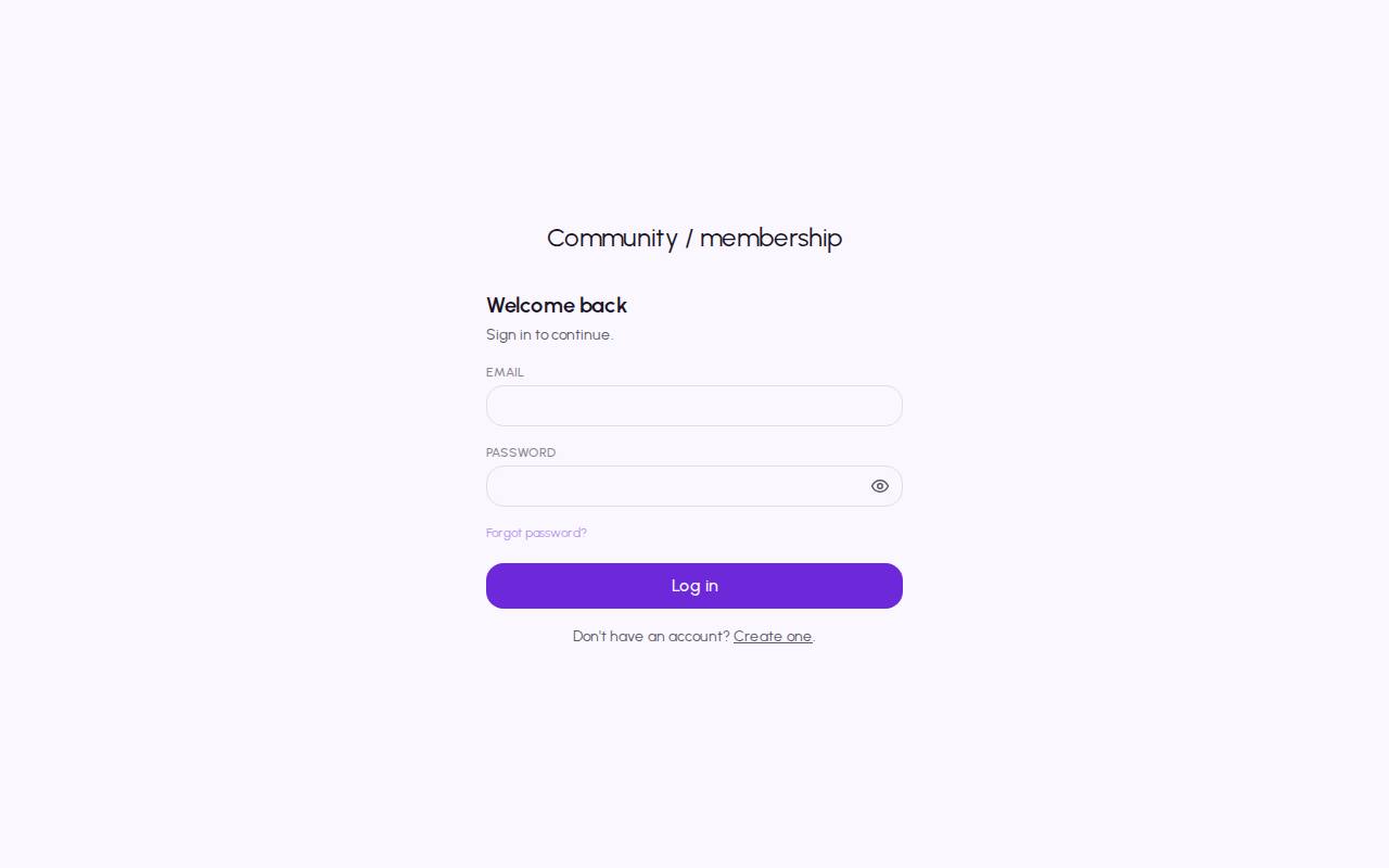 Community / membership