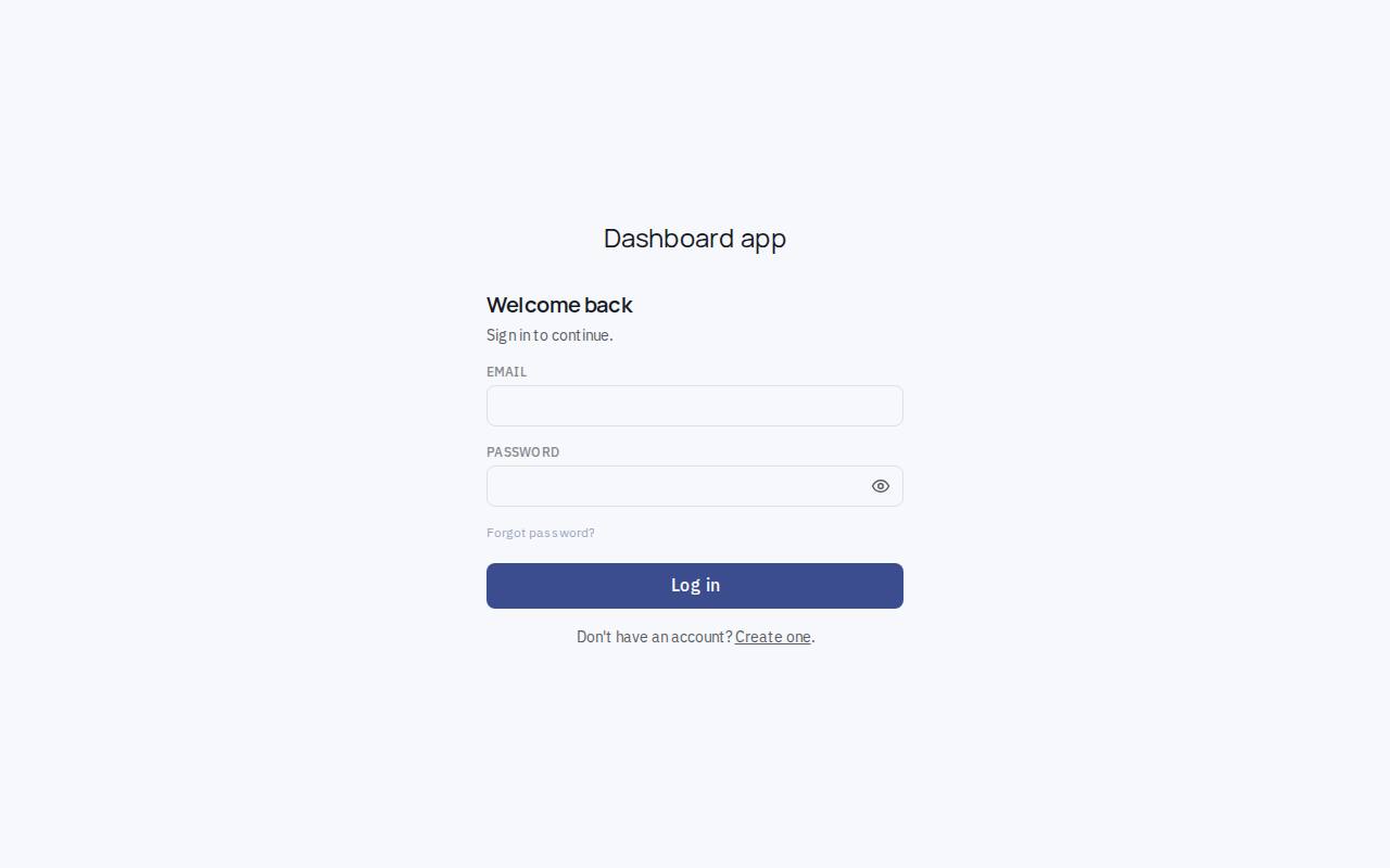 Dashboard app