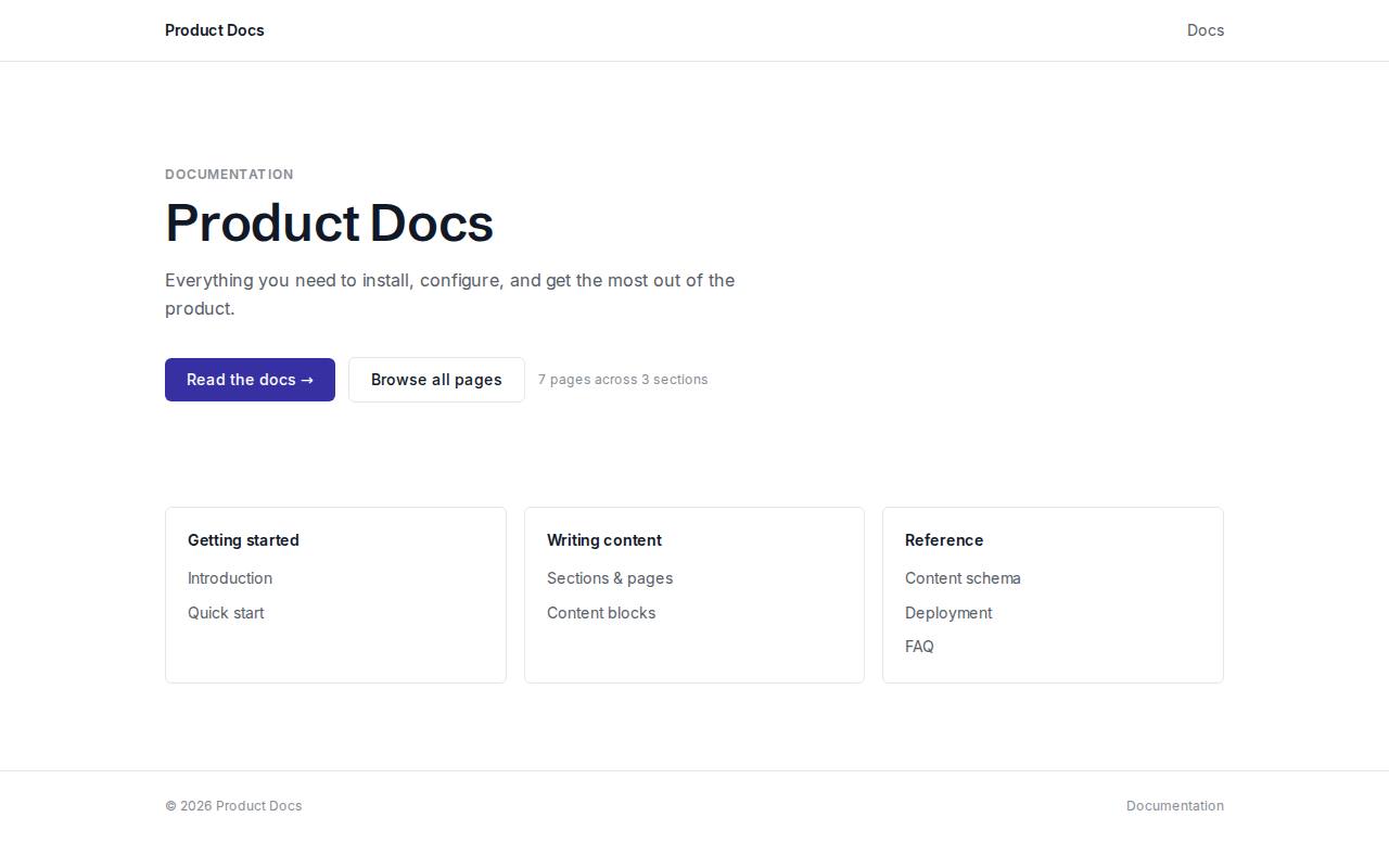 Docs site
