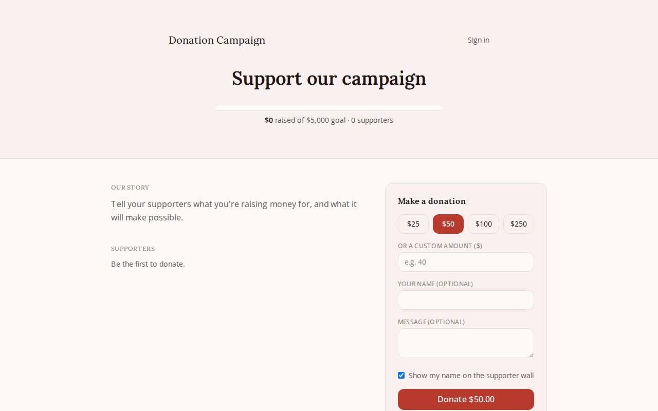 Donation Campaign