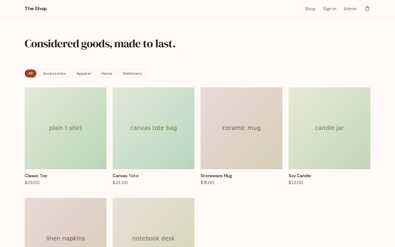 Ecommerce Storefront