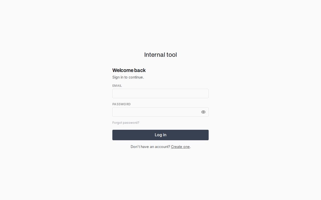 Internal tool