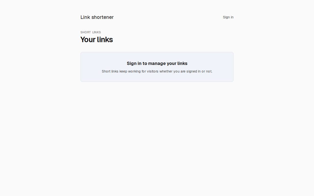 Link shortener