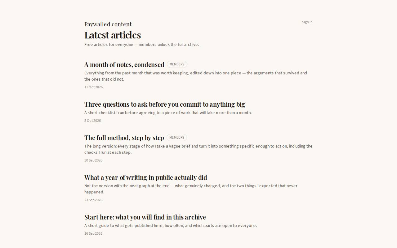 Paywalled content