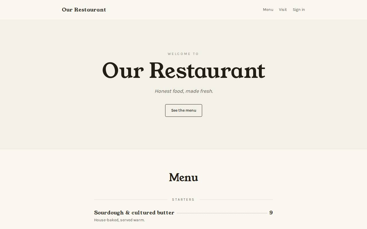 Restaurant Site