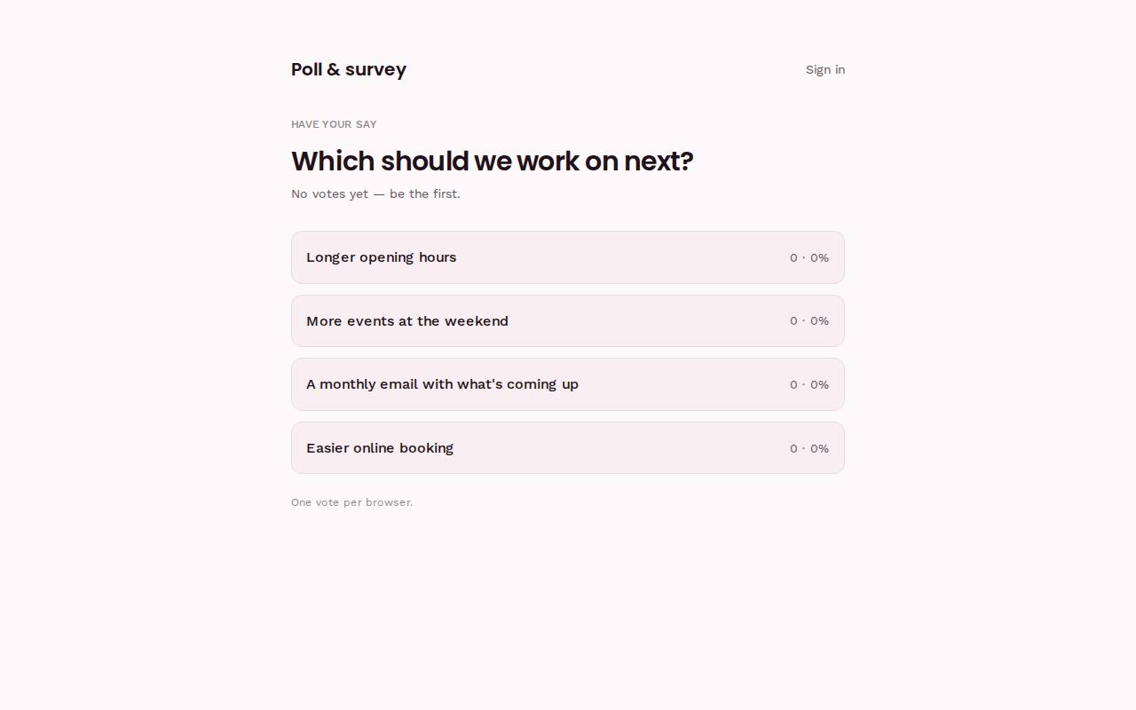 Poll & survey