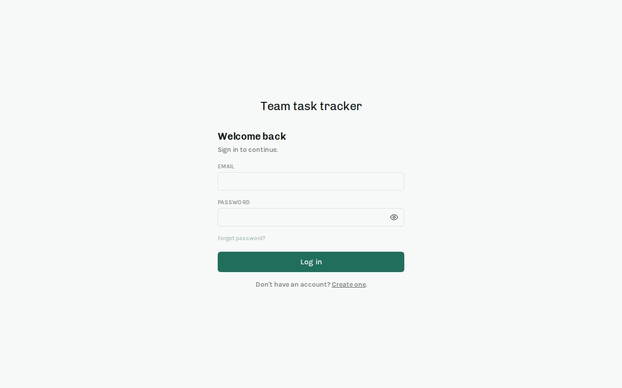 Team task tracker
