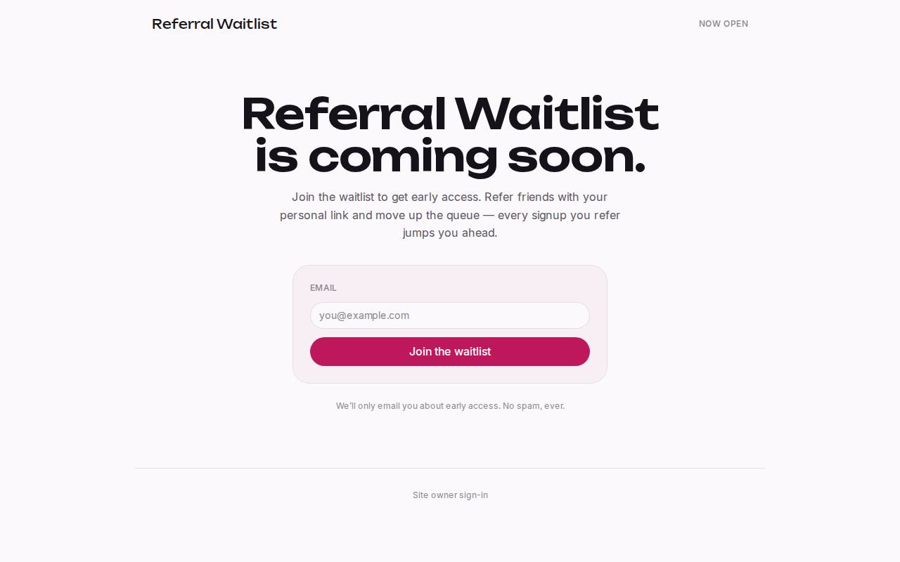 Referral Waitlist